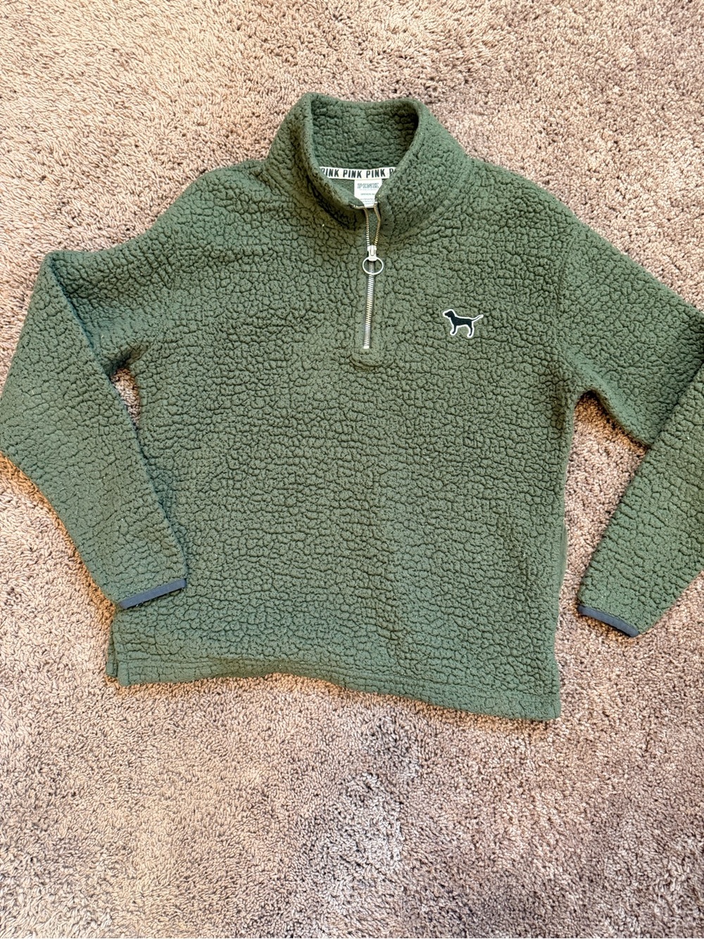 PINK Olive Sherpa Half-Zip